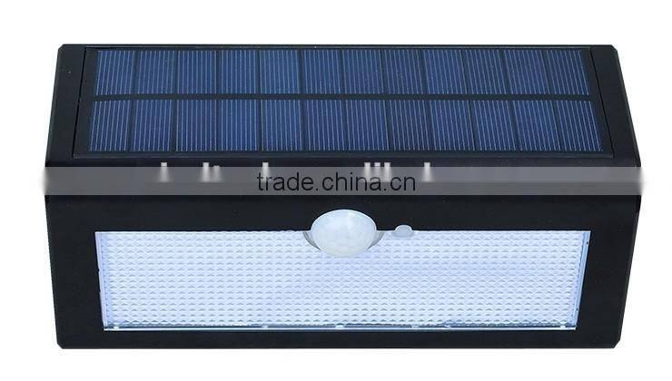 IP65 powerful solar motion sensor light solar wall lights solar fence lights with 38leds