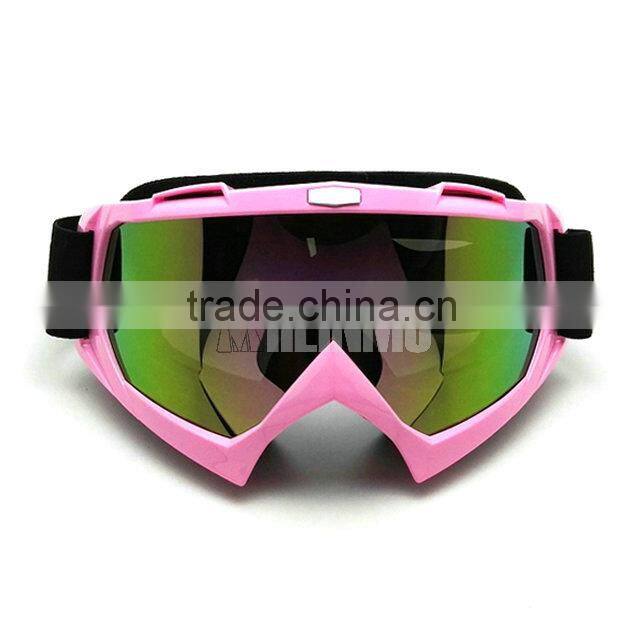 PINK Universal adult flexible motocross goggles