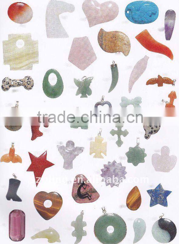 Fashion lowest cost loose gemstone butterfly carved blue sandstone beads for pendant