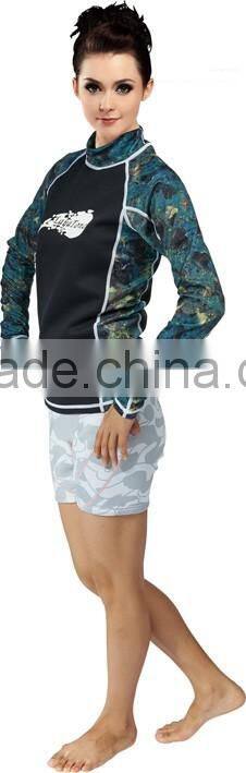 Women's skiing lycra suits top camo color swimming lycra suits L-01
