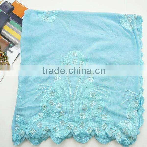 2016 new design beautiful embroidery burqa scarf