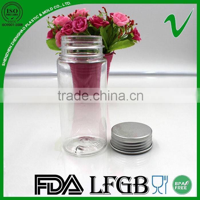 100ml juice packaging new empty plastic bottle with Aluminum cap