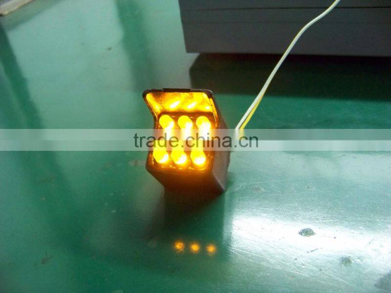 High brightness 26mm square design yellow LED pixel cluster traffic signal light