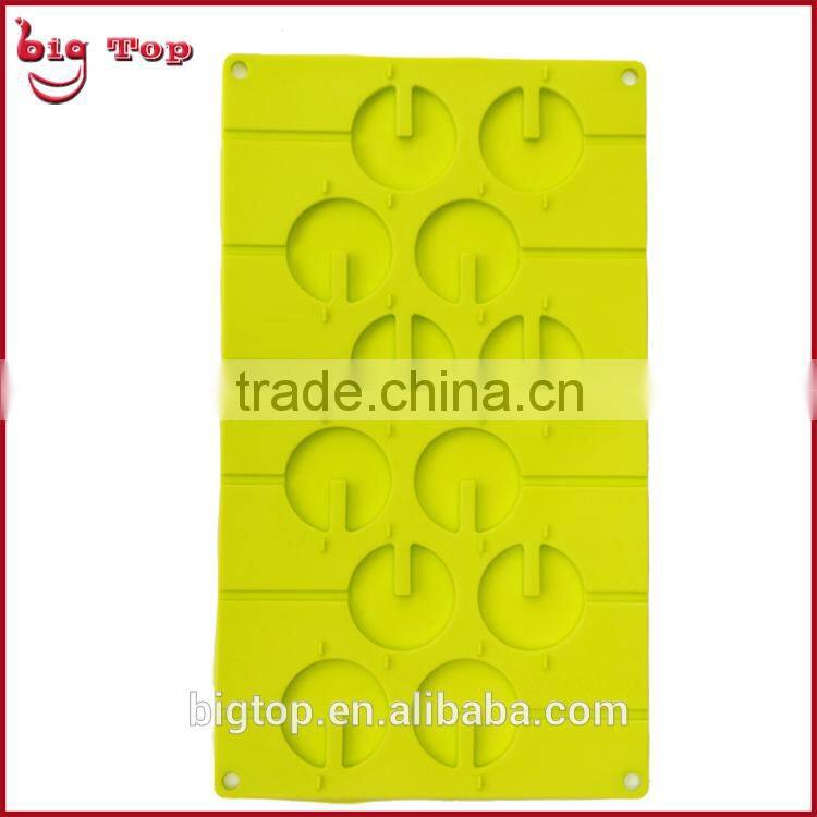 BT0113 Silicone Bakeware Kitchen Accessory Baking Tools 3D Built-up Round Shape Chocolate Lollipop Molds