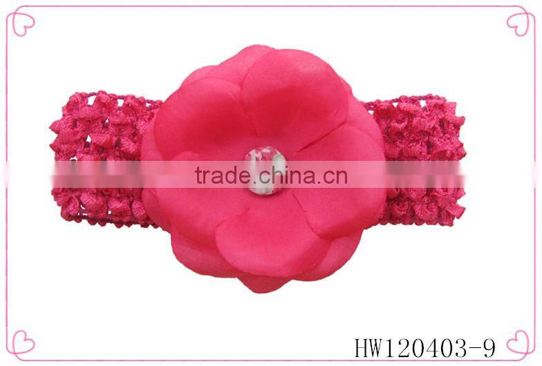 Silk flower headband hairbands for babies,baby hair accessories
