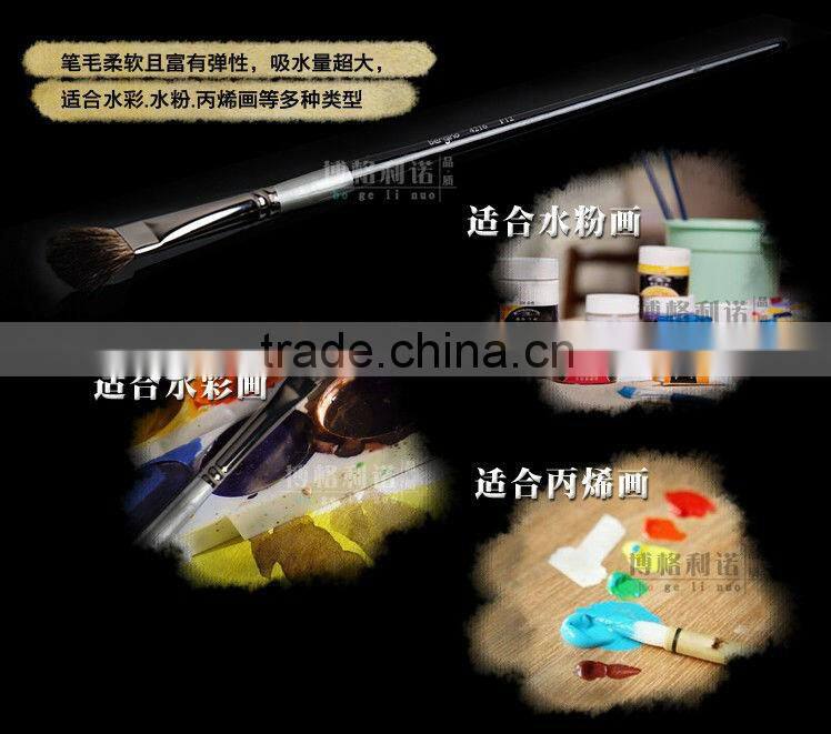 in stock BGN-4218 Bergino 1-12# professional raccoon hair brush artist for oil painting acrylic painting and gouache painting