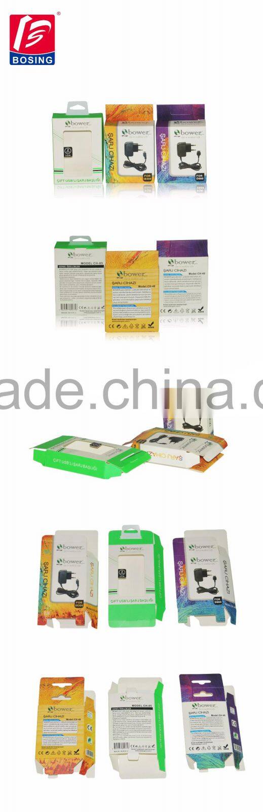 Customized Phone Charger Packaging Box With PVC Window for Wholesale
