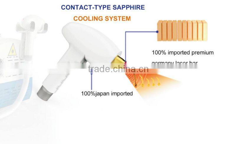 New design 808nm machine diode laser for hair reduction skin rejuvenation