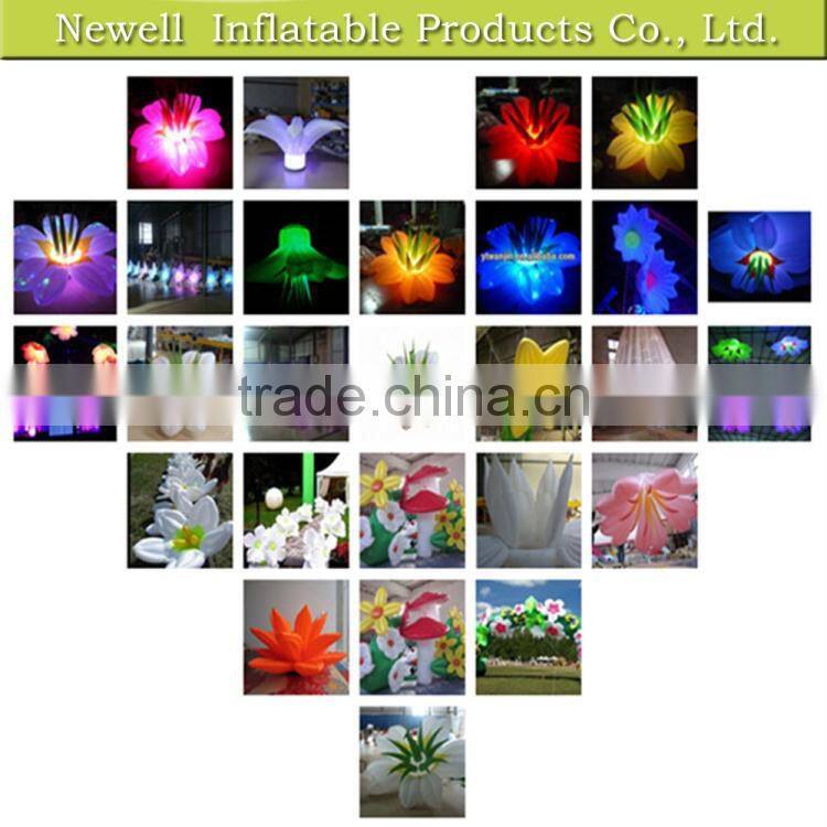 lwo price pvc promotion wedding inflatable flower With LED light