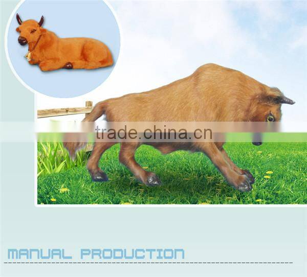 cow toy furry plush home decoration cow animal miniature figure