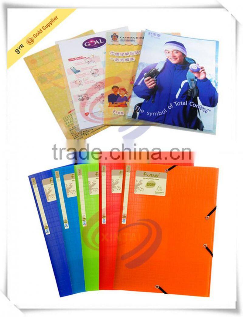 customized A4 size pp plastic pocket file folder with inserts
