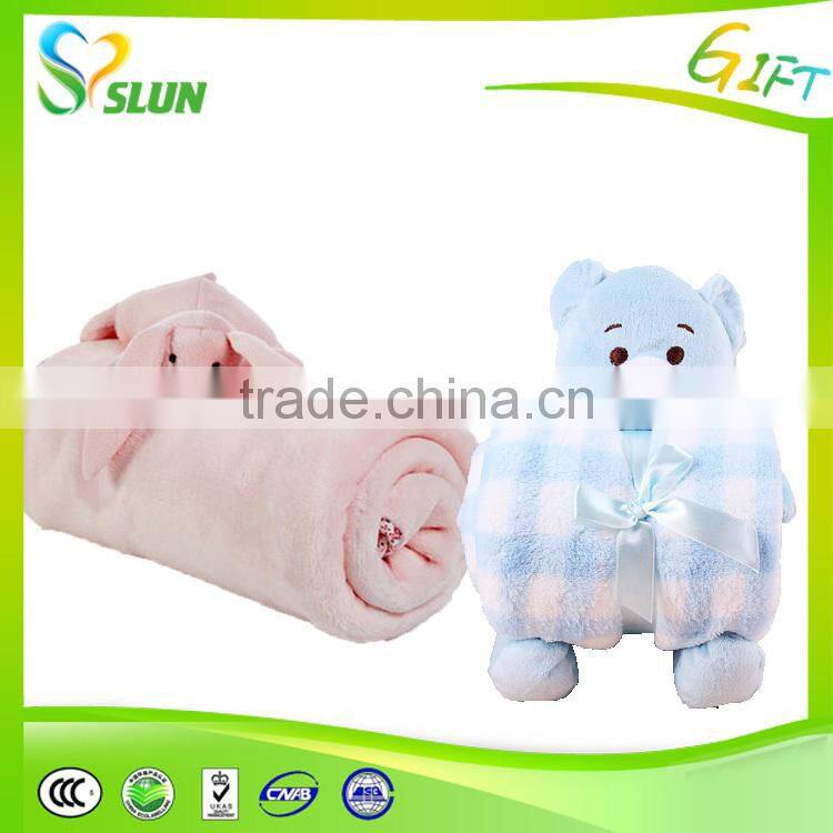 China wholesaler customized double plush soft throw blankets with logo
