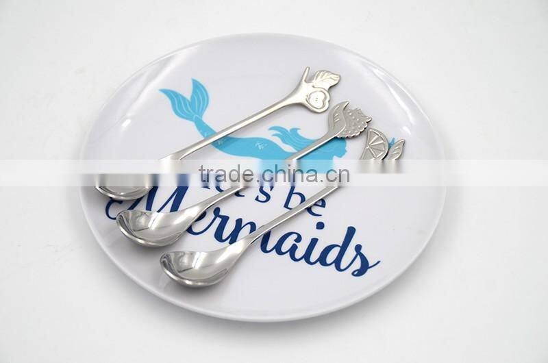 Free sample! Designed handle long elegant spoon stainless steel material