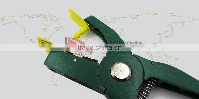 pig ear tag with TPU material in yellow 32*32 mm
