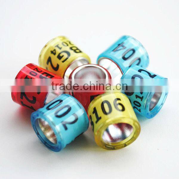 2014 Colorful Poultry Bands 8mm Poultry Plastic Rings