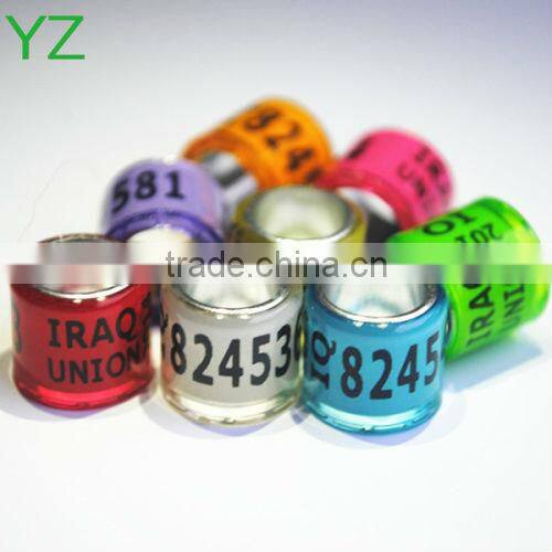 2014 Colorful Poultry Bands 8mm Poultry Plastic Rings
