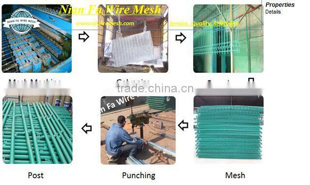 folding welded barrier fence with barbed wire