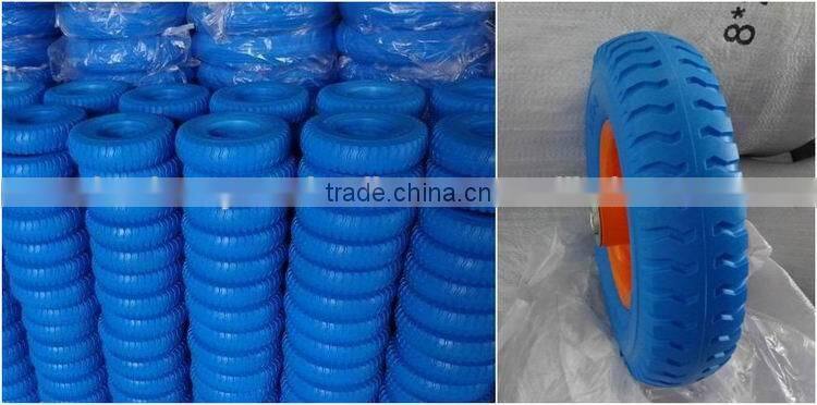 top quality competitive price yellow color flat free 13x4 pu foam tyre 4.00-6