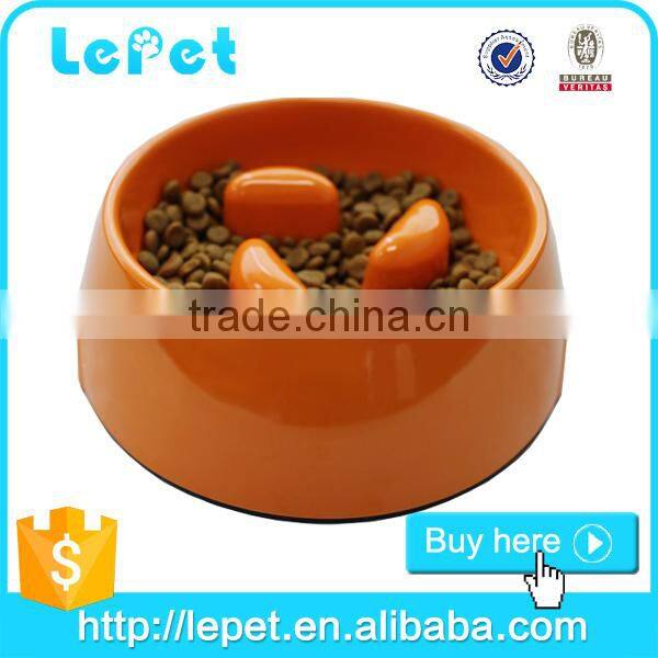 Eco-friendly melamine slow feeding shape dog bowl/ pet bowl