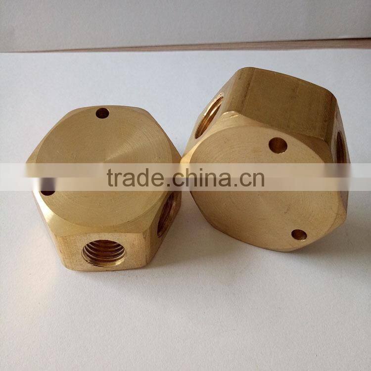 JD-2112 female Brass 4 Way Cross Connector ,square joint 4 way brass fitting