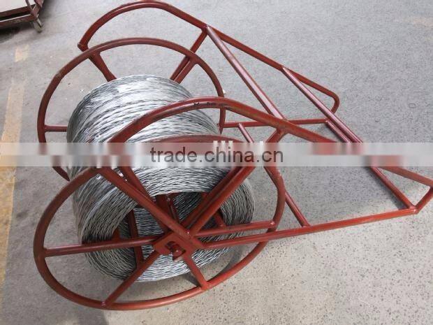 24mm Anti-twisting Breaking Load 360KN Braided Steel Wire Rope Overhead Line Stringing Rope