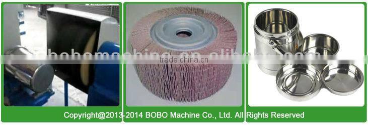 Double station inox cookware buffing machine