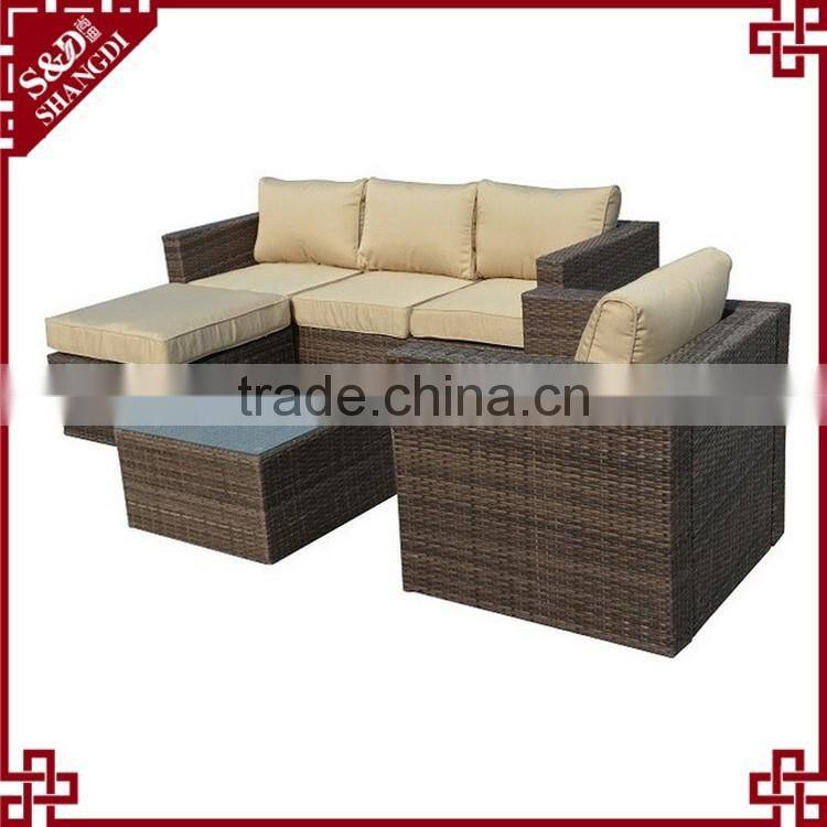 S&D garden furniture suppliers cheap rattan garden sofa