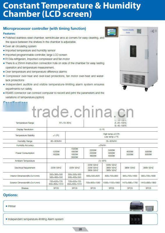 BPS-100CH LCD screen microprocessor controller constant temperature humidity chamber