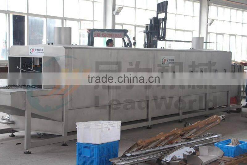 Automatic stainless steel fruit plastic crate washing machine