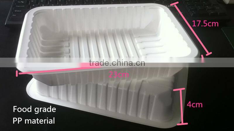 large rectangle disposable plastic meat packaging trays, trays for beef
