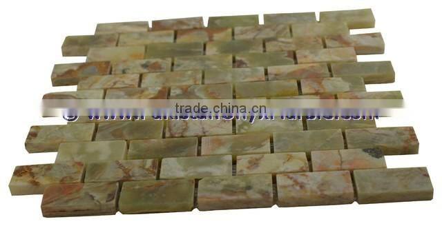 HOT SALE CHEAP PRICE DARK GREEN ONYX MOSAIC TILES COLLECTION