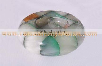 newly Modern ONYX PATCH WORK CIGARETTE ASHTRAY HANDICRAFTS
