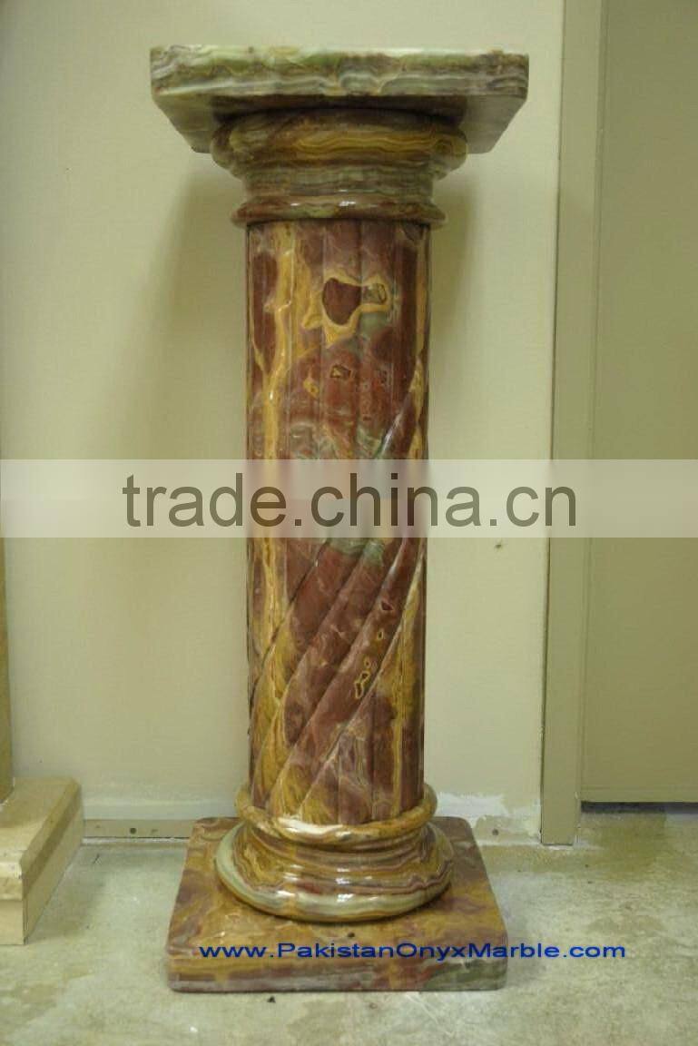 NATURAL MULTI GREEN ONYX PEDESTALS