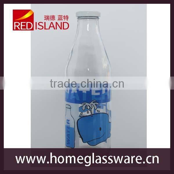 1L Glass milk sealed bottle