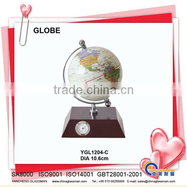 plastic vintage world tabletop globe plastic deskpot globe with wood base YGL1204W