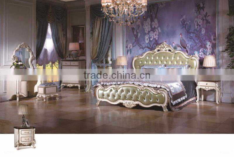 Bisin i French Style Hand Carved Solid Wood Luxury European Bedroom Furniture Set