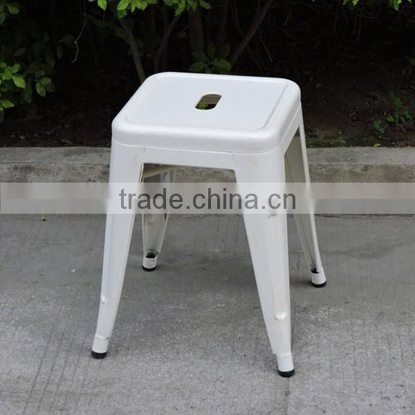 Iron metal stackable stool chair easy storage