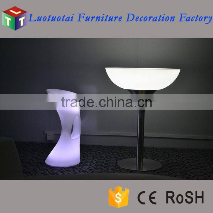 led high stool bar chair remote control 16 color change led chair/led bar stool