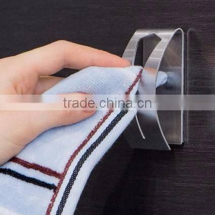 4 Pieces Stainless Steel 3M Adhesive Wall Hooks