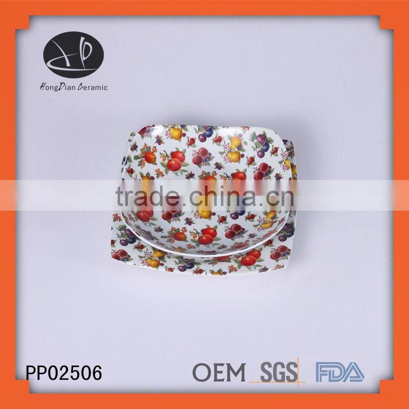 porcelain fruit plate decoration