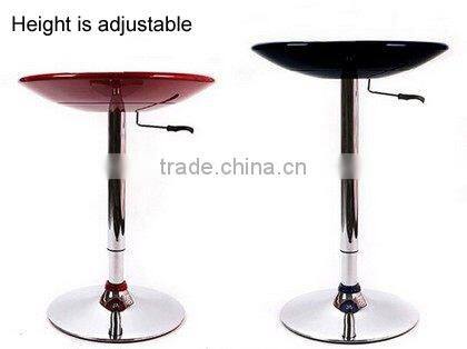 fashion modern ABS plastic top height adjustable chromed steel bar table LQ- BT312