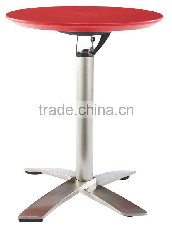 High quality fashion modern outdoor folded ABS top brushed aluminum cocktail table bar table LQ- BT307