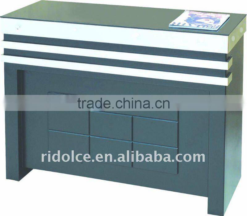 Nail salon reception desk Solid wood office table design receptionist table F-C31A