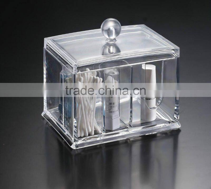 new design transparent three case cosmetic organiser box