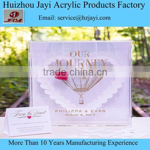 Personalized clear acrylic wishing well box for wedding or baby shower