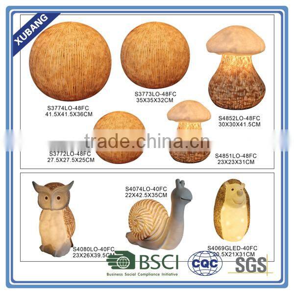 polyresin animal gardenn lights for outdoor decor
