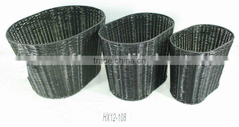 Customized plastic circle Basket set of 3