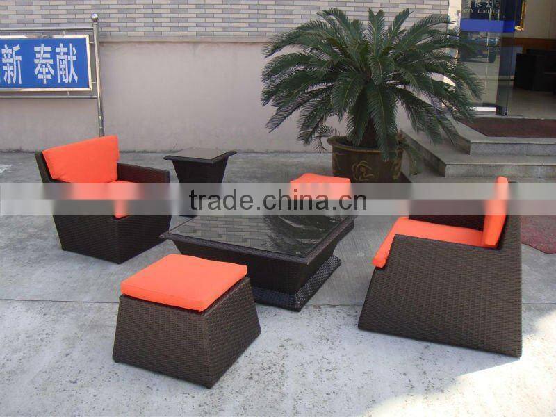 6pcs wicker patio sofa set