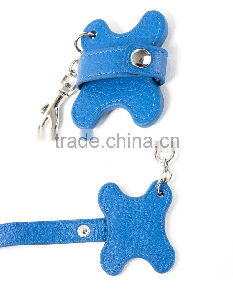 TIANHOO Genuine Leather Key Chain Holder/Wrap Winder for Earphone