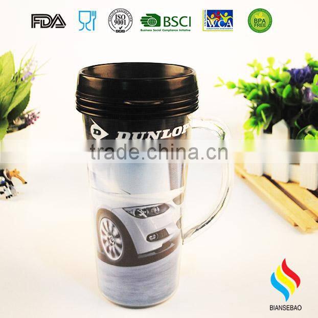 Tumbler with changeable paper